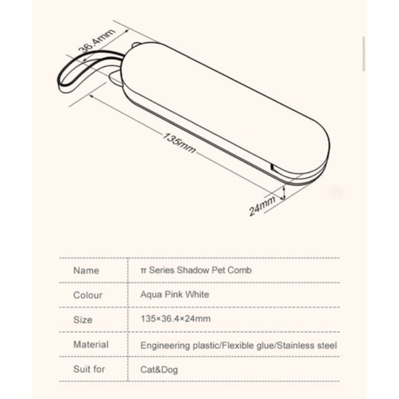 Collapsible Pet Comb 2 in 1 Shedding Rake/Mat Blade Grooming Tool- NEW/ UNUSED - Picture 15 of 15